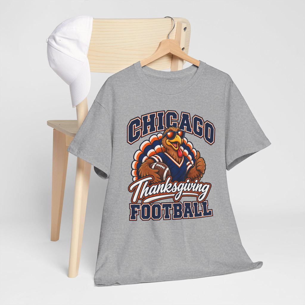 Chicago Thanksgiving Football T-Shirt — Turkey Mascot Game Day Tee