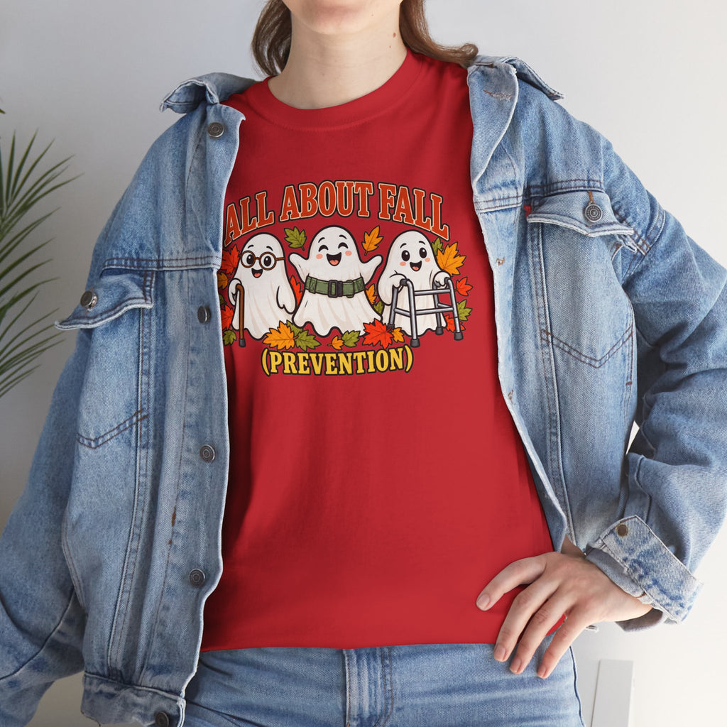 All About Fall (Prevention) Ghost Tee — Cute Halloween Autumn T-Shirt