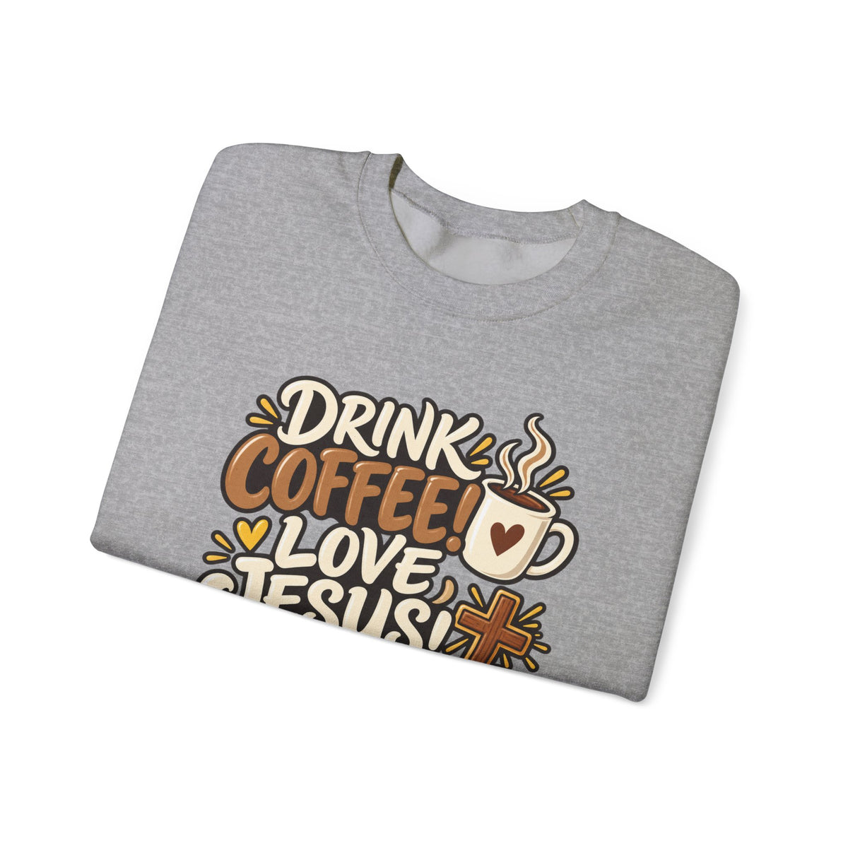 Coffee, Jesus & Be Happy Crewneck Sweatshirt
