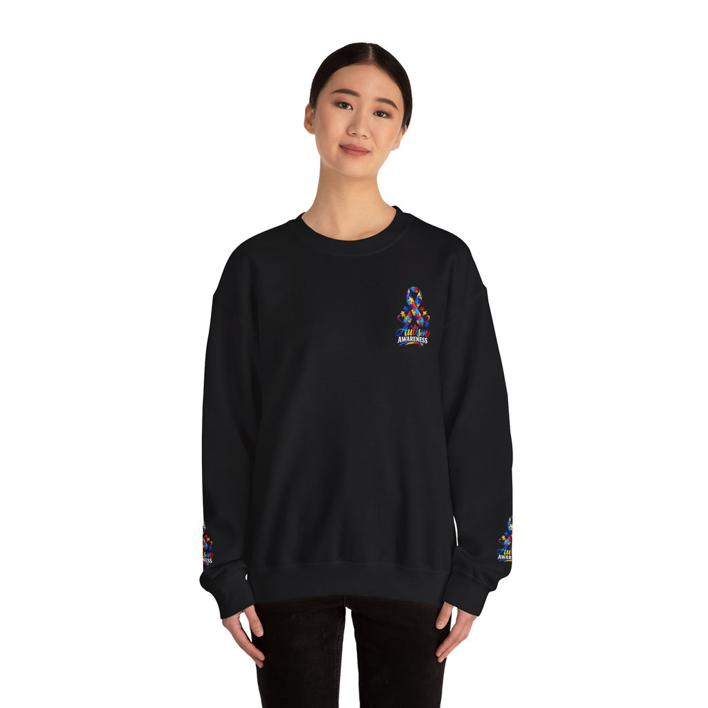 Autism Awareness Crewneck Sweatshirt — Color Outside the Lines Design