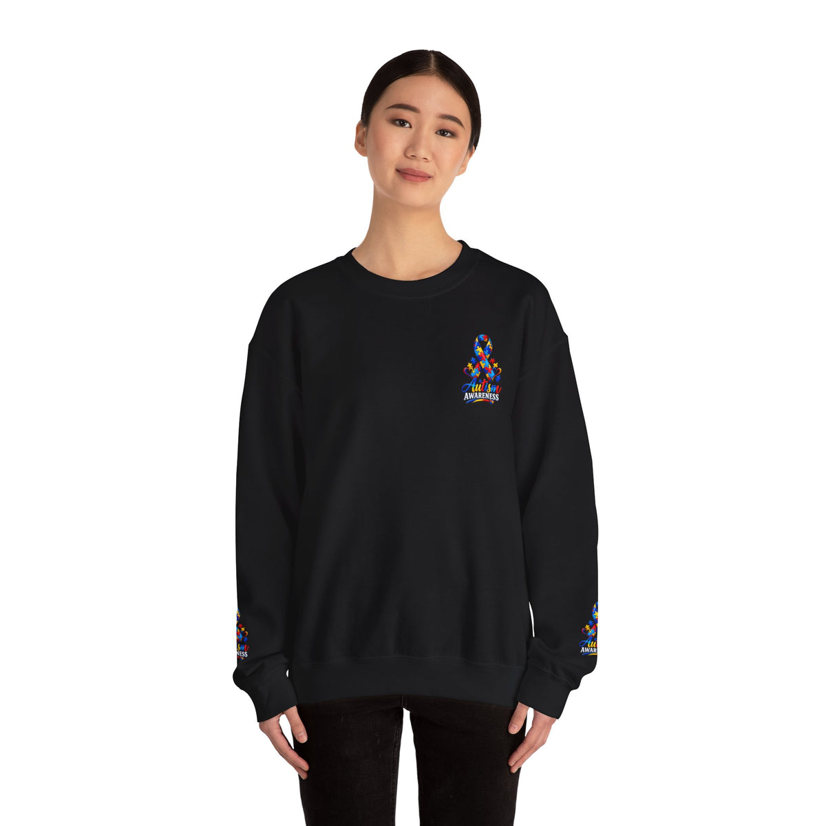 Autism Awareness Crewneck Sweatshirt — Color Outside the Lines Design