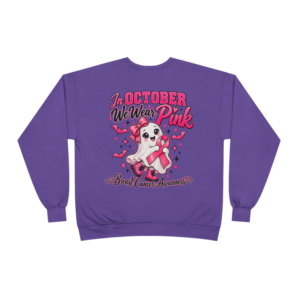 Breast Cancer Awareness Crewneck Sweatshirt – "In October We Wear Pink"
