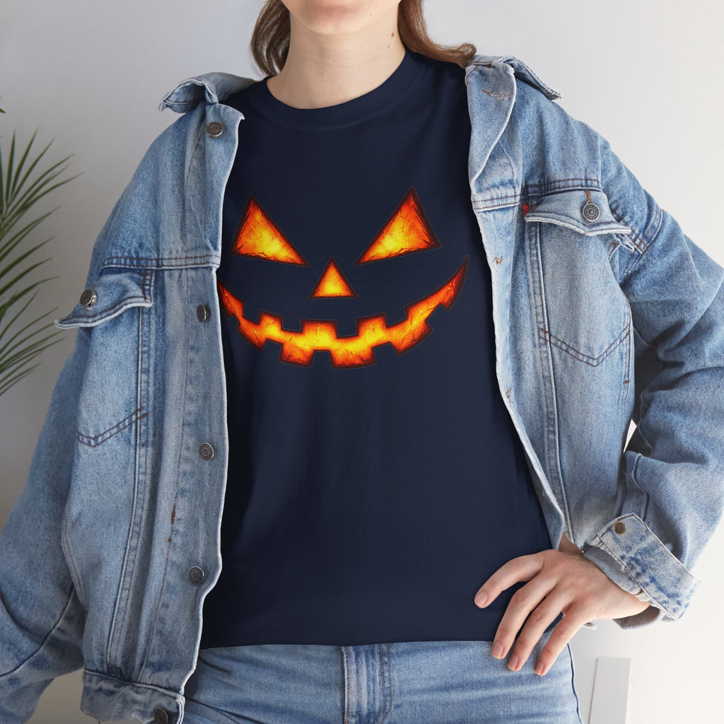 Jack-O'-Lantern Pumpkin Scary Face T-Shirt — Halloween Horror Costume Tee