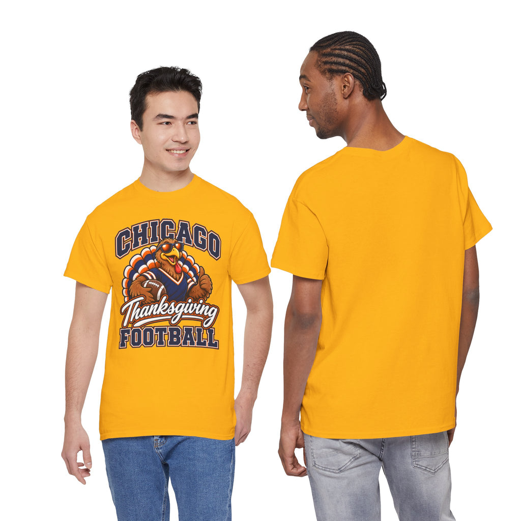 Chicago Thanksgiving Football T-Shirt — Turkey Mascot Game Day Tee