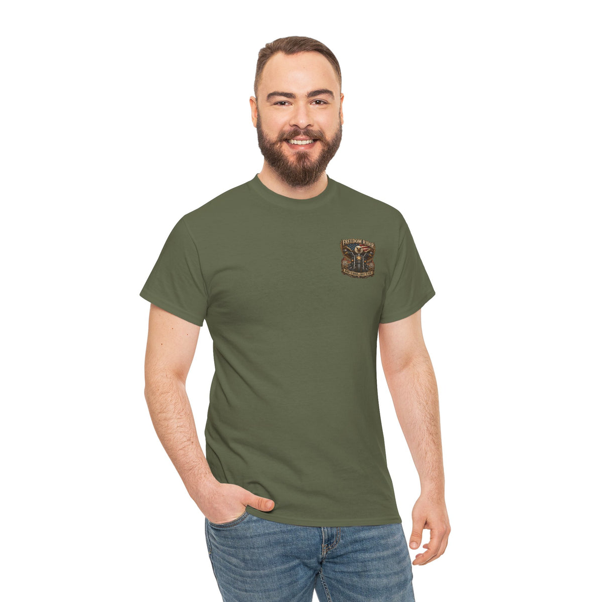 Freedom Rider Motorcycle T‑Shirt — Born to Roam Vintage Biker Tee