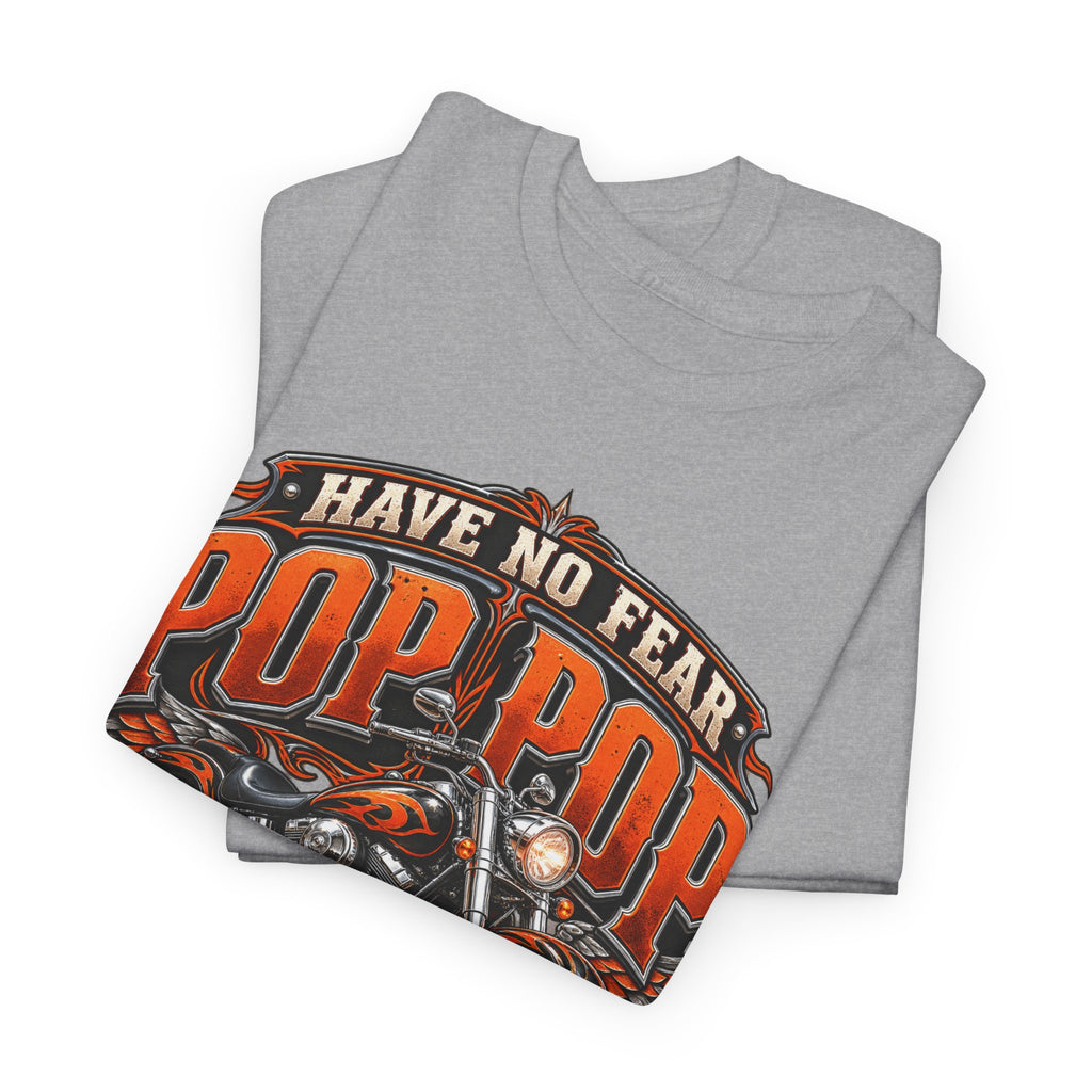 Pop Pop Is Here Motorcycle Dad T-Shirt