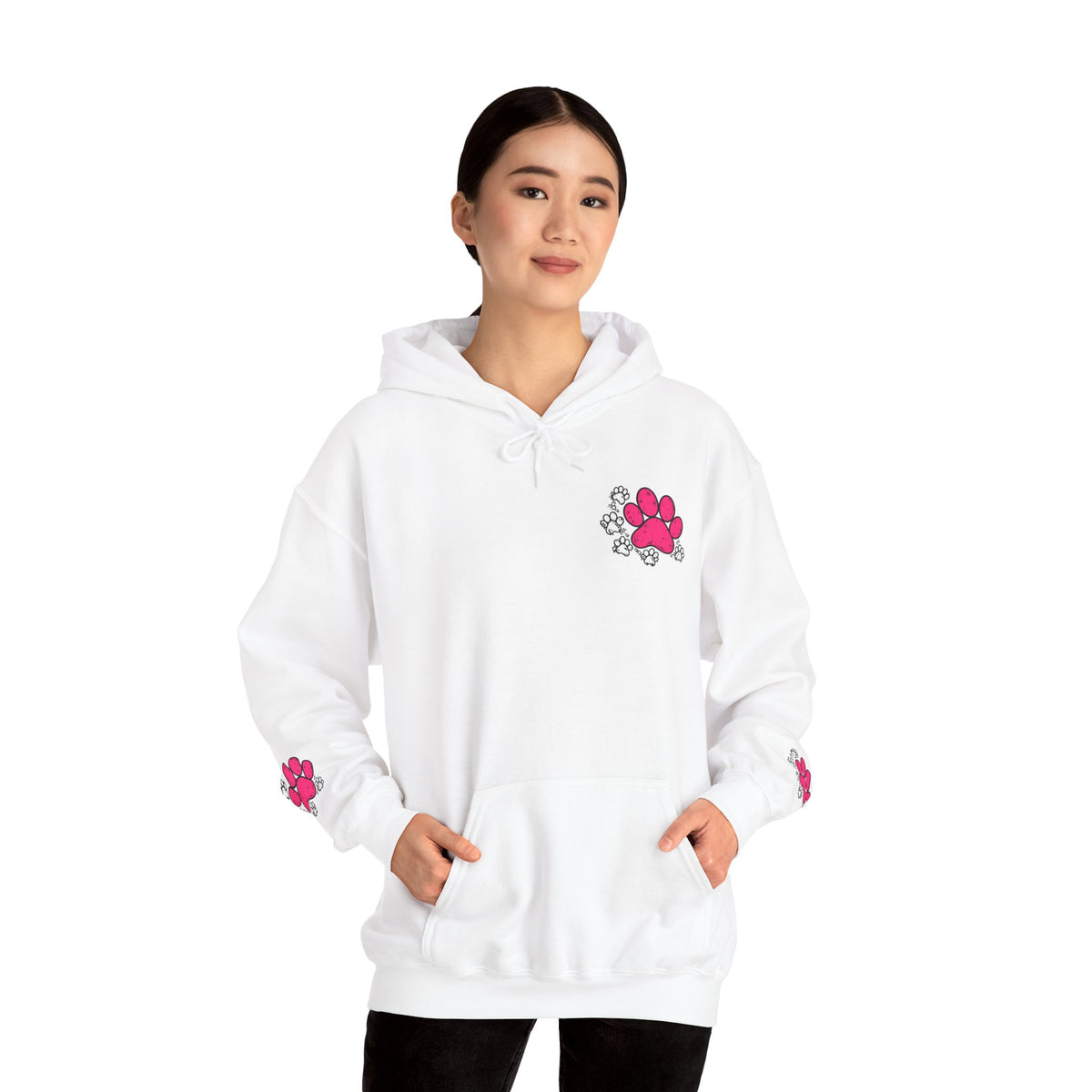 My Shadow Has Four Legs and a Tail Paw Print Hoodie