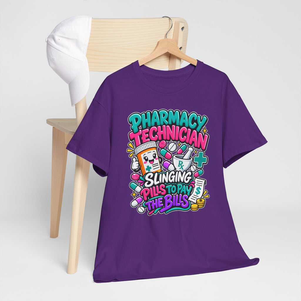 Pharmacy Technician T‑Shirt — "Slinging Pills to Pay the Bills" Graphic Tee