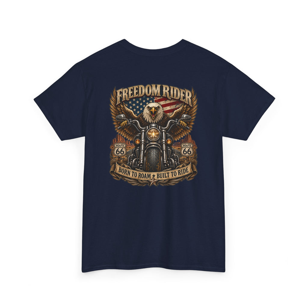 Freedom Rider Motorcycle T‑Shirt — Born to Roam Vintage Biker Tee