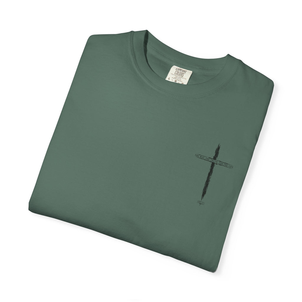 Christian Cross T-Shirt — 'The Way, The Truth, The Life' Religious Tee
