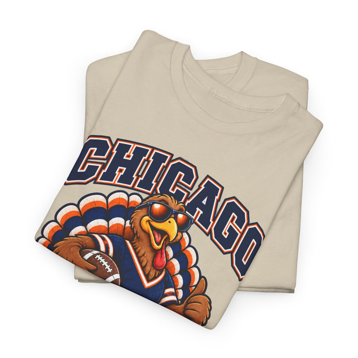 Chicago Thanksgiving Football T-Shirt — Turkey Mascot Game Day Tee