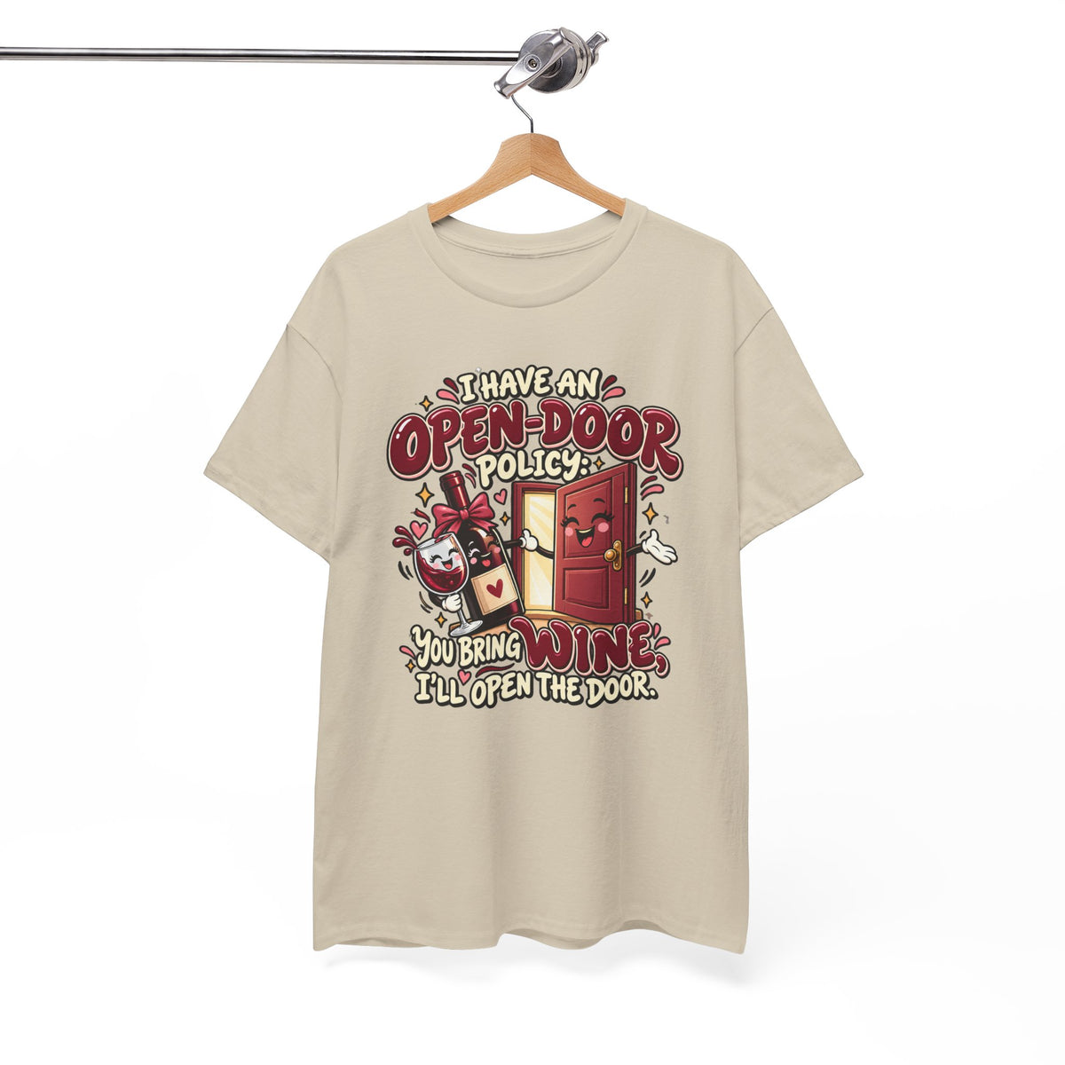 Open-Door Policy Wine Lover T-Shirt