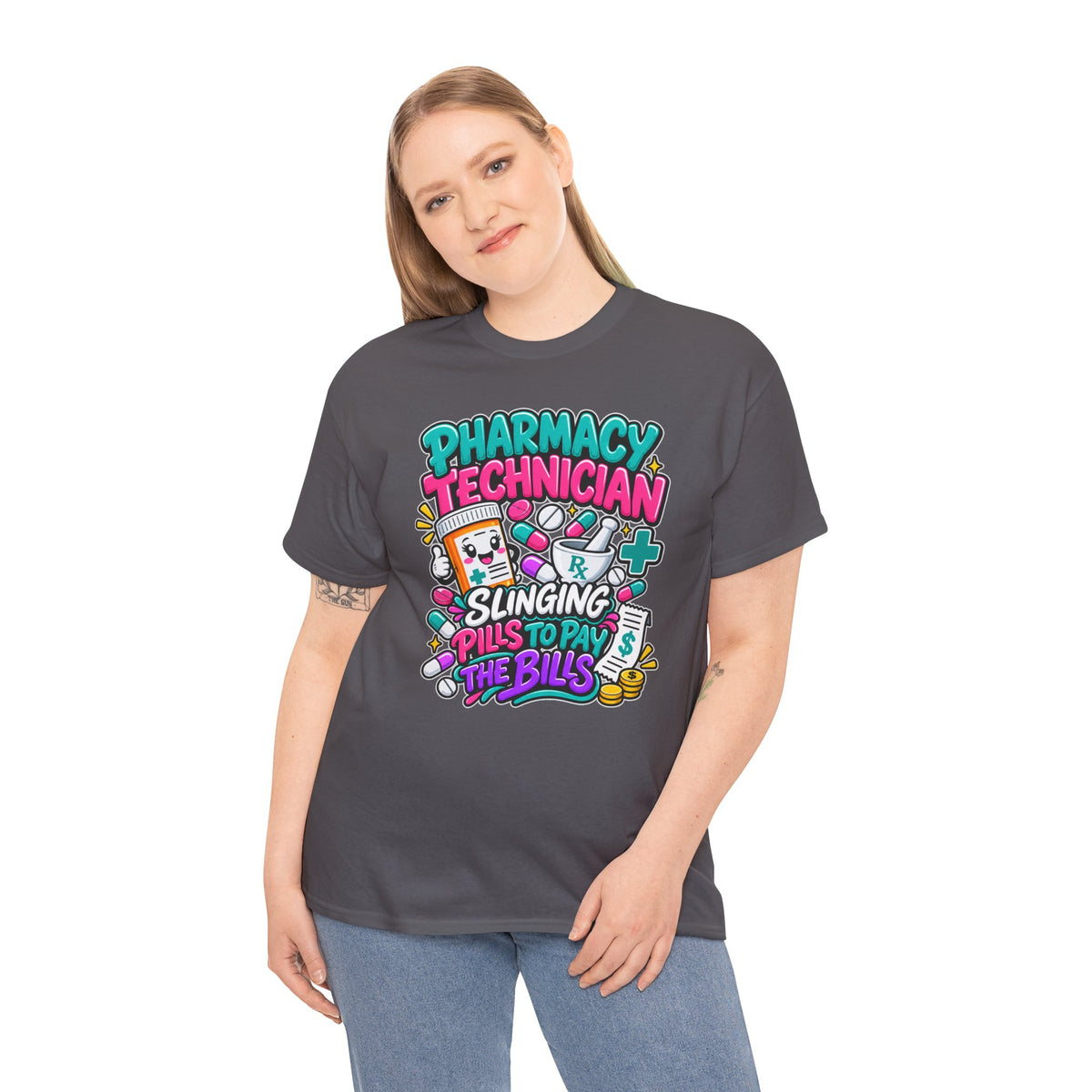 Pharmacy Technician T‑Shirt — "Slinging Pills to Pay the Bills" Graphic Tee