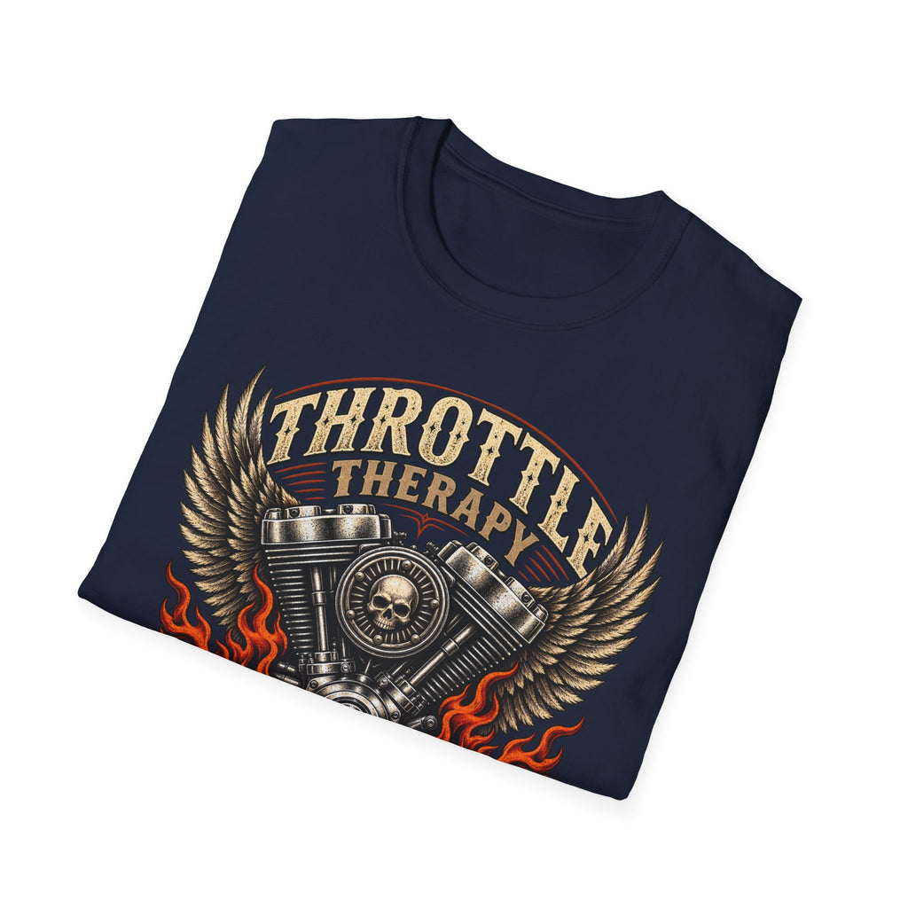Throttle Therapy Motorcycle T‑Shirt — Fueled by Freedom Riding Tee