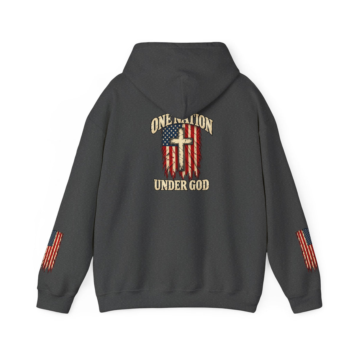 One Nation Under God Patriotic Cross Hoodie