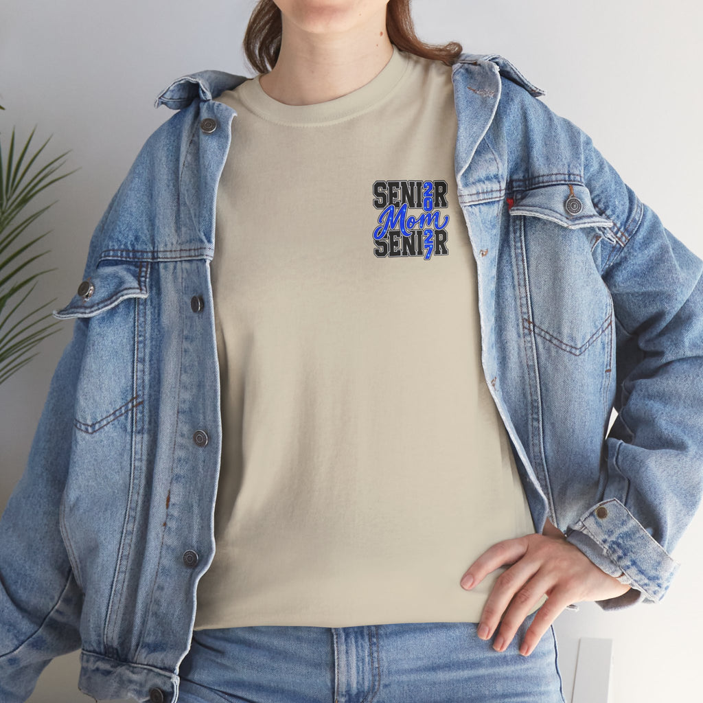 Senior Mom 2027 T-Shirt — Back Print Proud Senior Parent Tee
