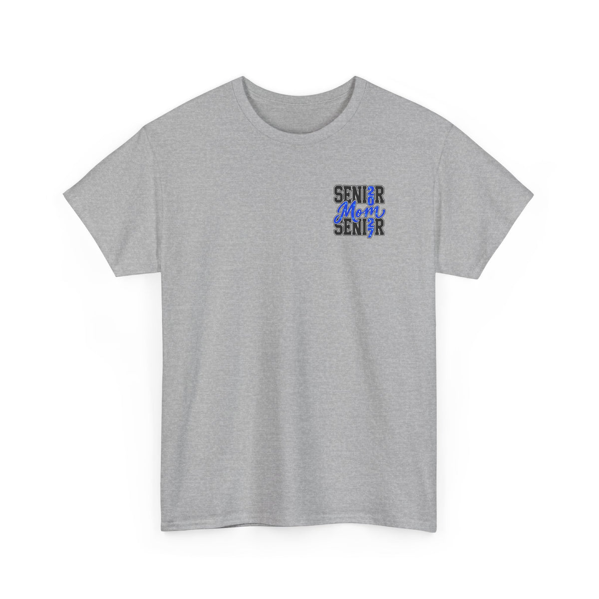 Senior Mom 2027 T-Shirt — Back Print Proud Senior Parent Tee