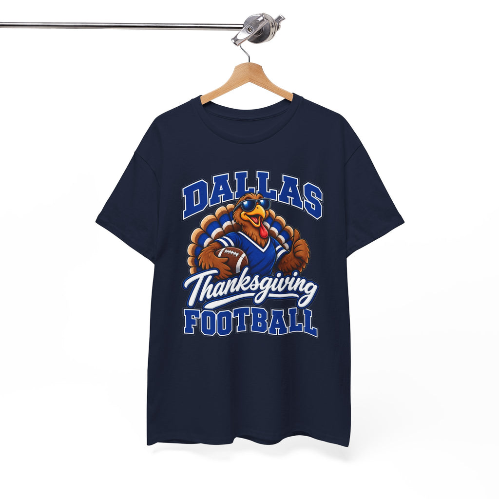 Dallas Thanksgiving Football T-Shirt — Turkey Mascot Game Day Tee