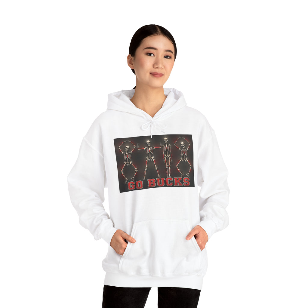 Go Bucks Hoodie — Vintage Red Deer Antlers Graphic Hooded Sweatshirt