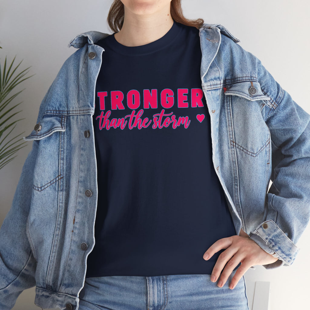 Stronger Than the Storm Tee - Inspirational Women's Resilience T-Shirt