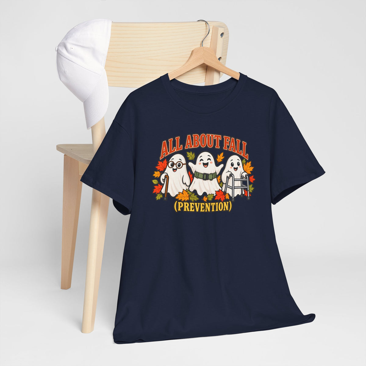 All About Fall (Prevention) Ghost Tee — Cute Halloween Autumn T-Shirt