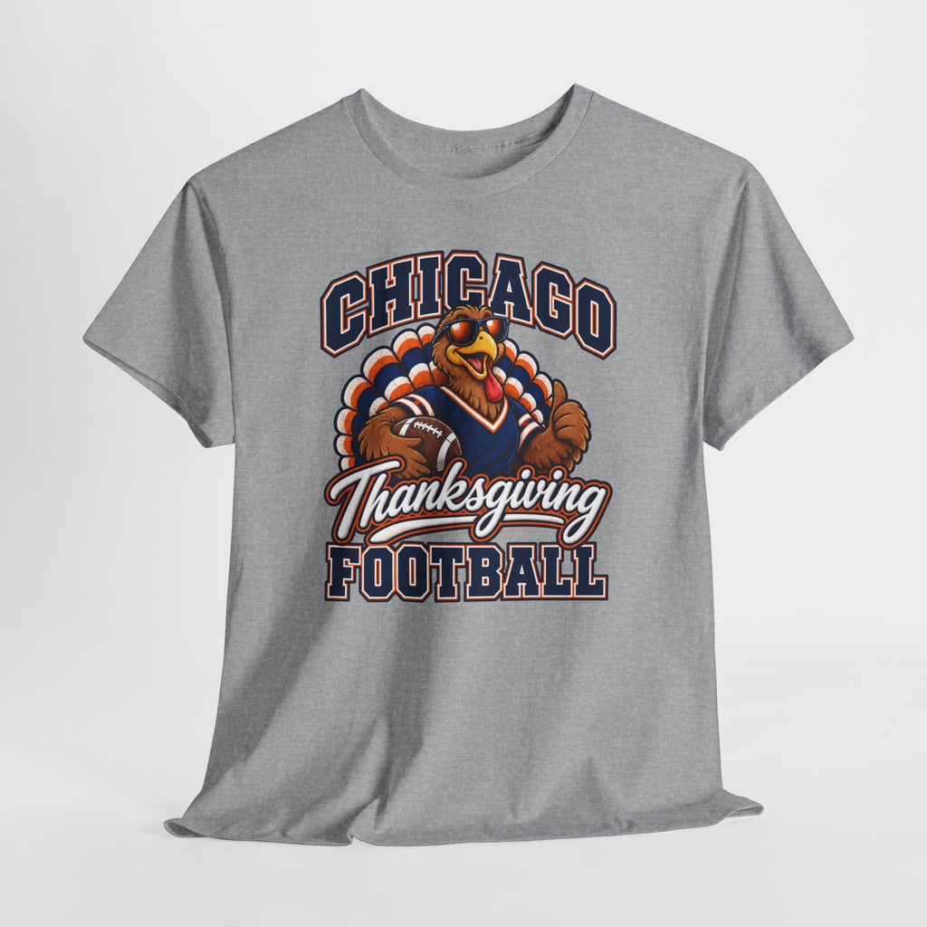 Chicago Thanksgiving Football T-Shirt — Turkey Mascot Game Day Tee