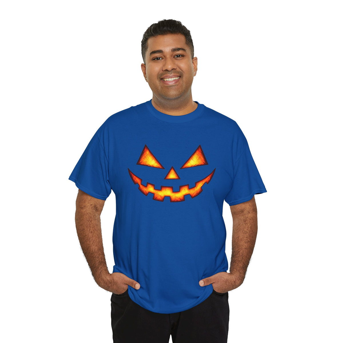 Jack-O'-Lantern Pumpkin Scary Face T-Shirt — Halloween Horror Costume Tee
