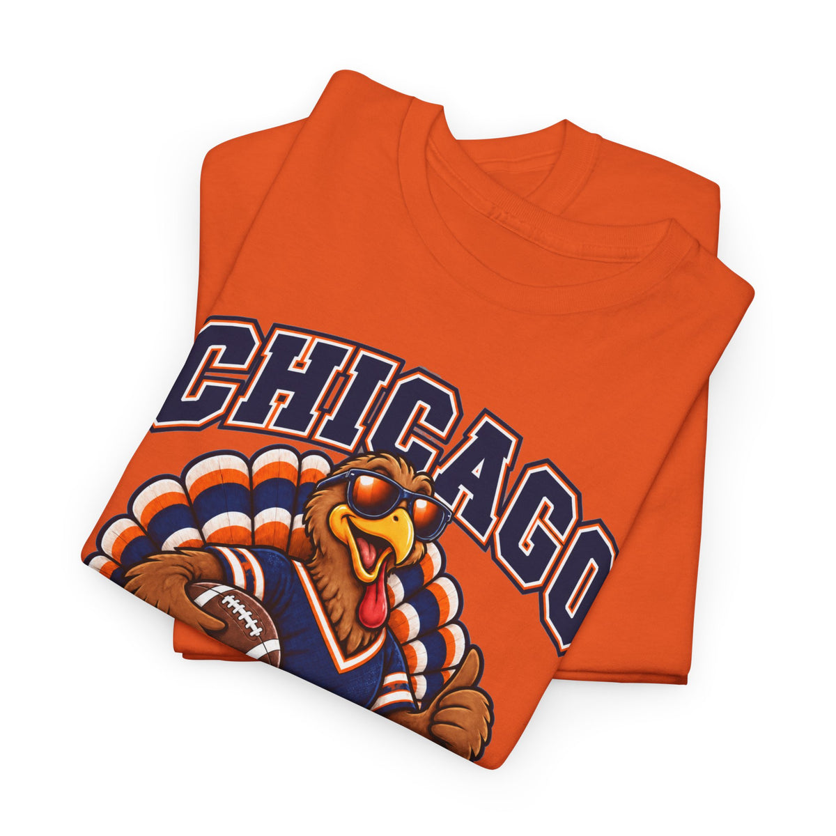 Chicago Thanksgiving Football T-Shirt — Turkey Mascot Game Day Tee