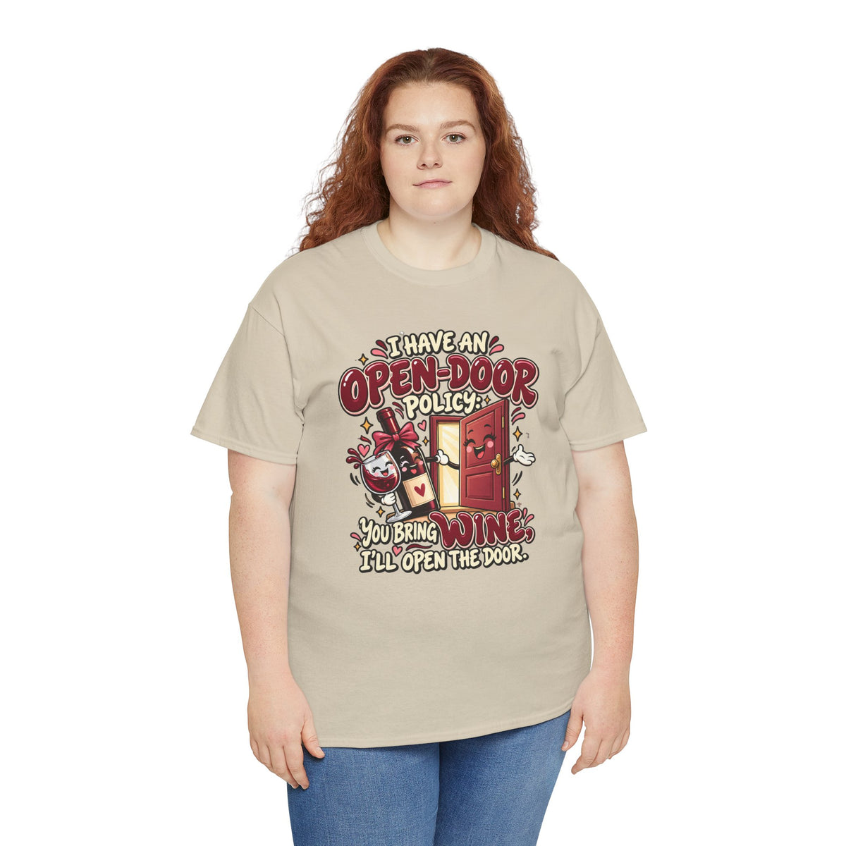 Open-Door Policy Wine Lover T-Shirt