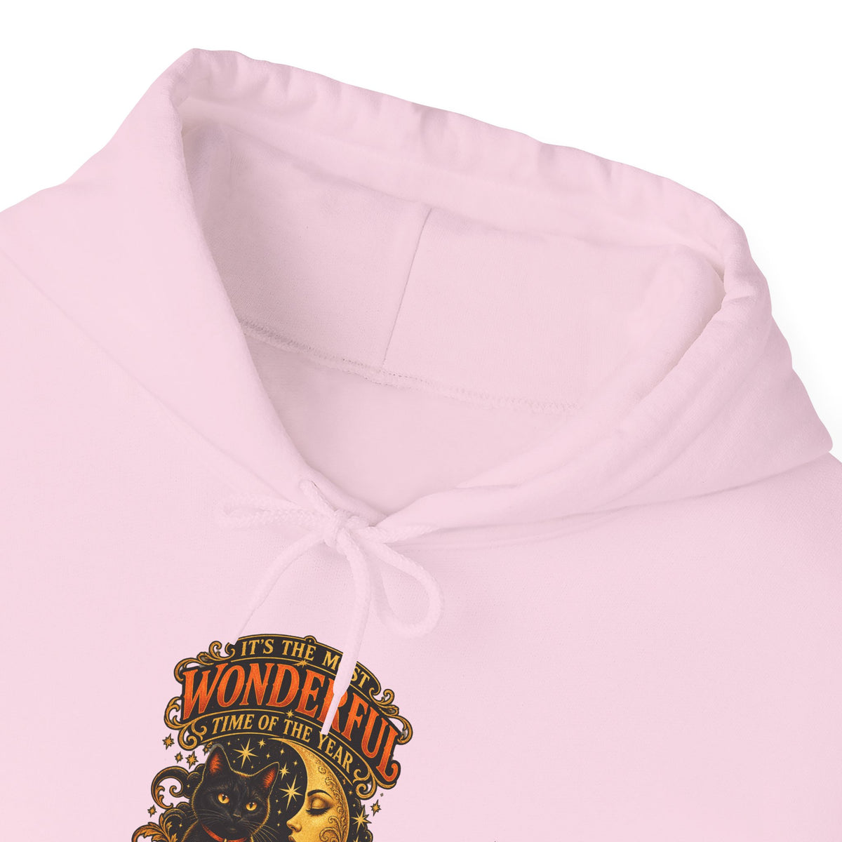 Halloween Black Cat Moon Hoodie – Vintage Pumpkin & Crescent Moon Fall Sweatshirt