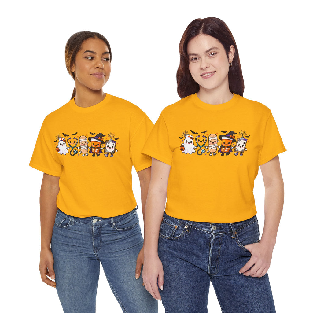 Halloween Candy Characters Tee — Cute Trick-or-Treat Ghosts & Candy Corn Shirt