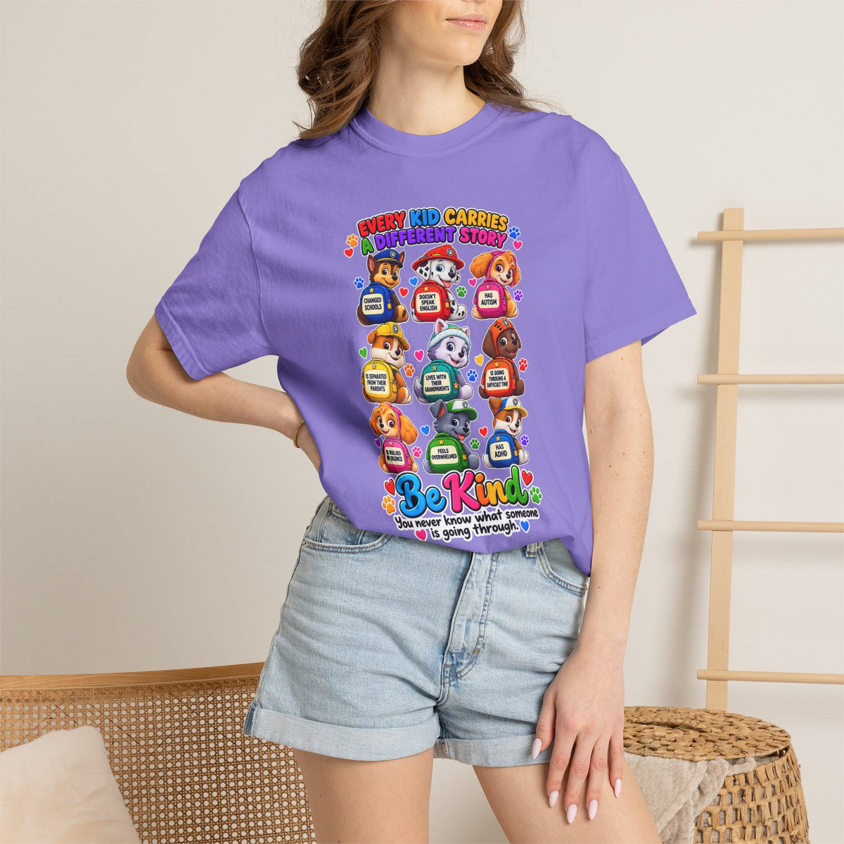 Be Kind Every Kid Carries Inspirational T-Shirt