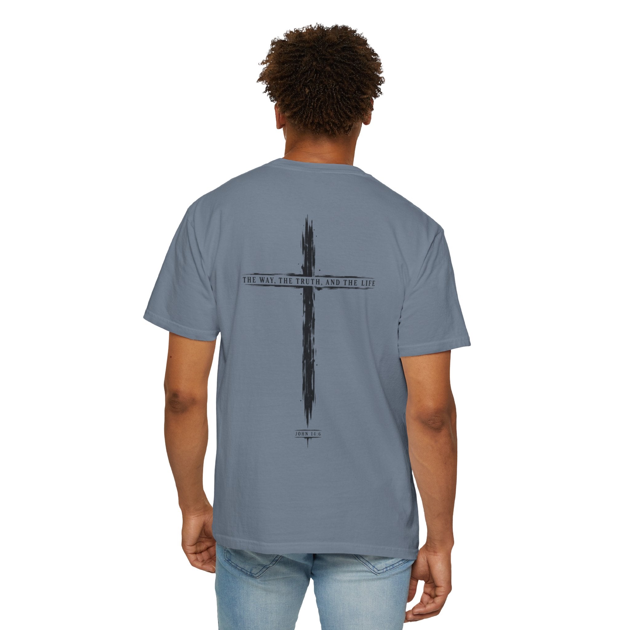 Christian Cross T-Shirt — 'The Way, The Truth, The Life' Religious Tee