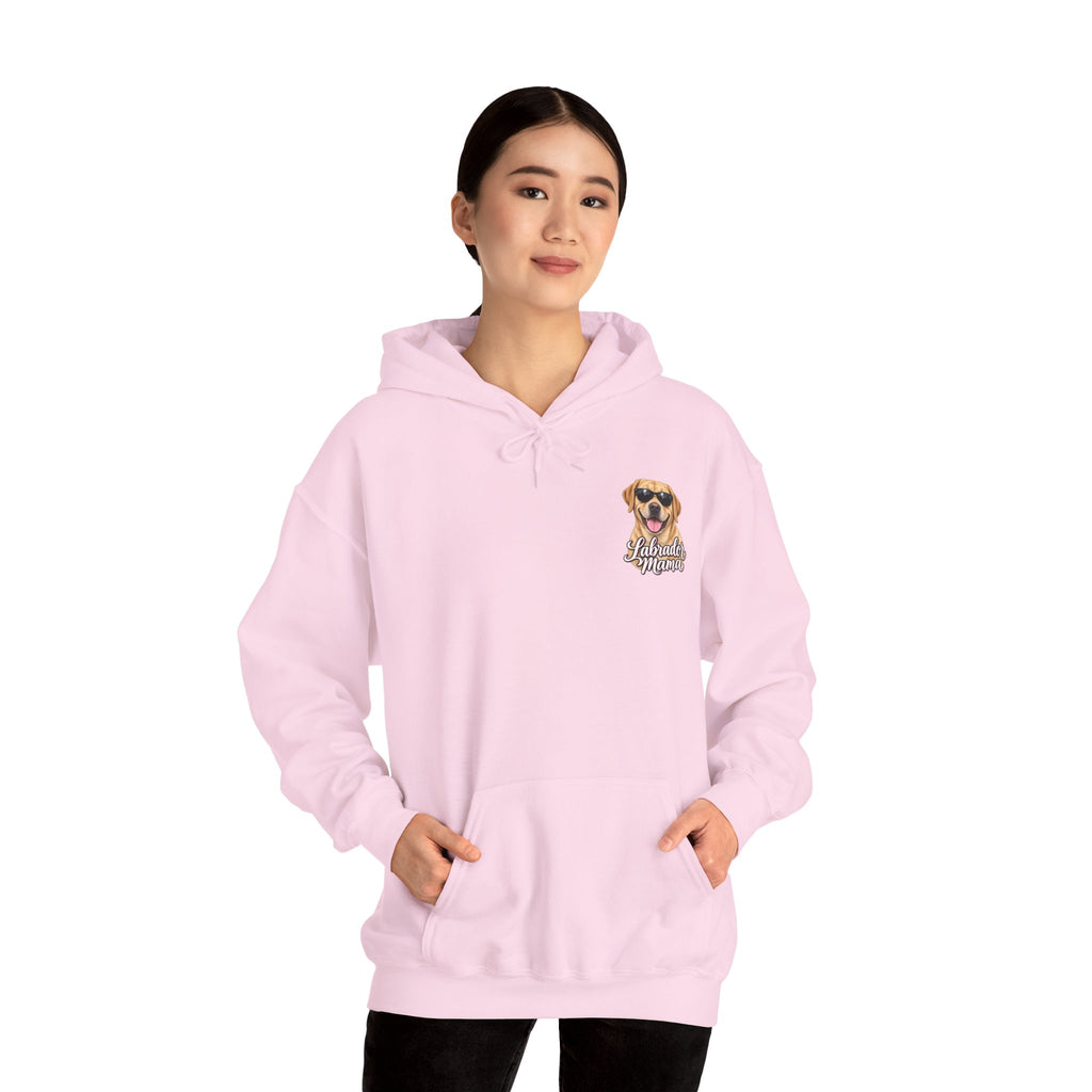 Labrador Mama Hoodie — Dog Mom Sweatshirt with Cute Sunglasses Lab Design