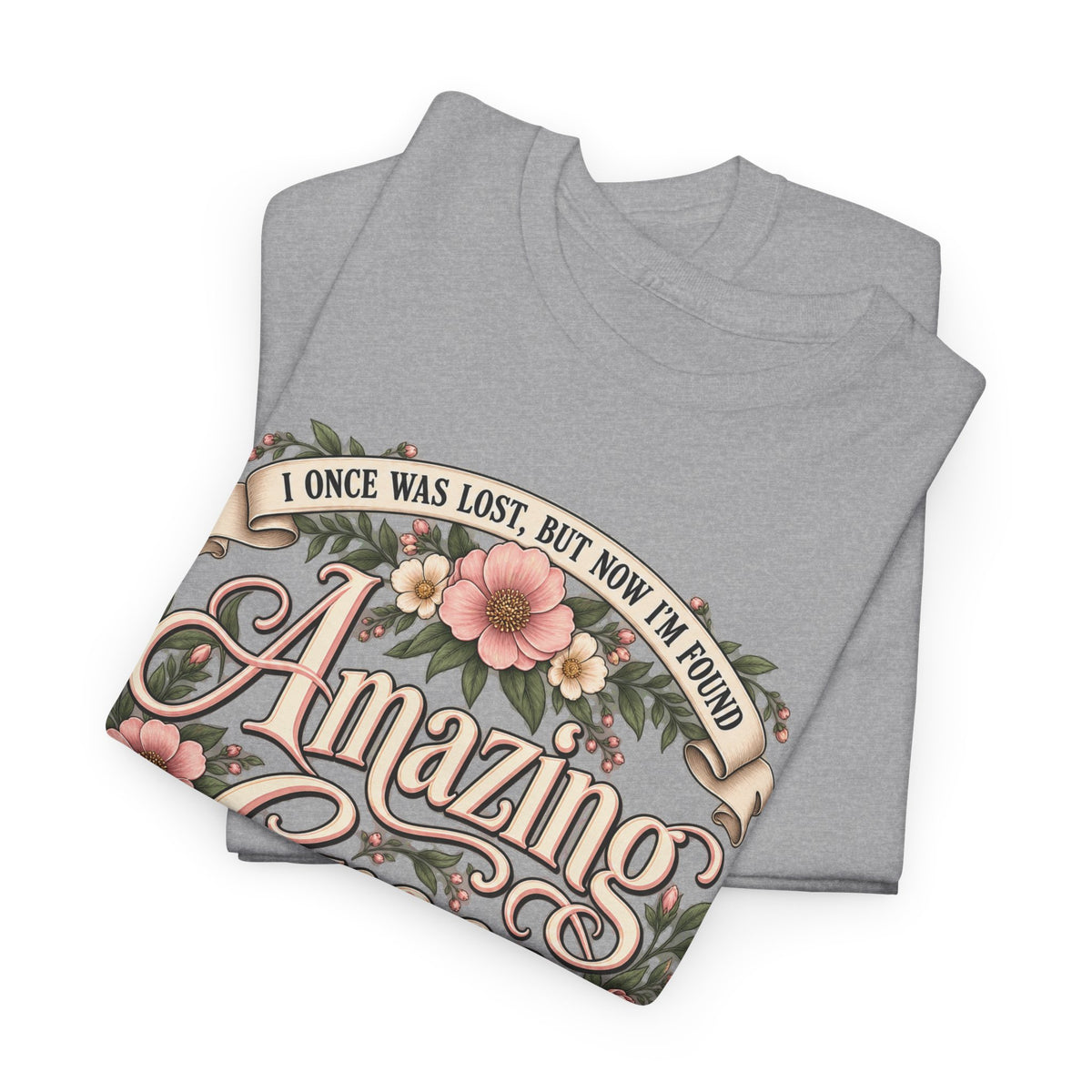 Amazing Grace Floral T-Shirt — Vintage Christian Faith Tee