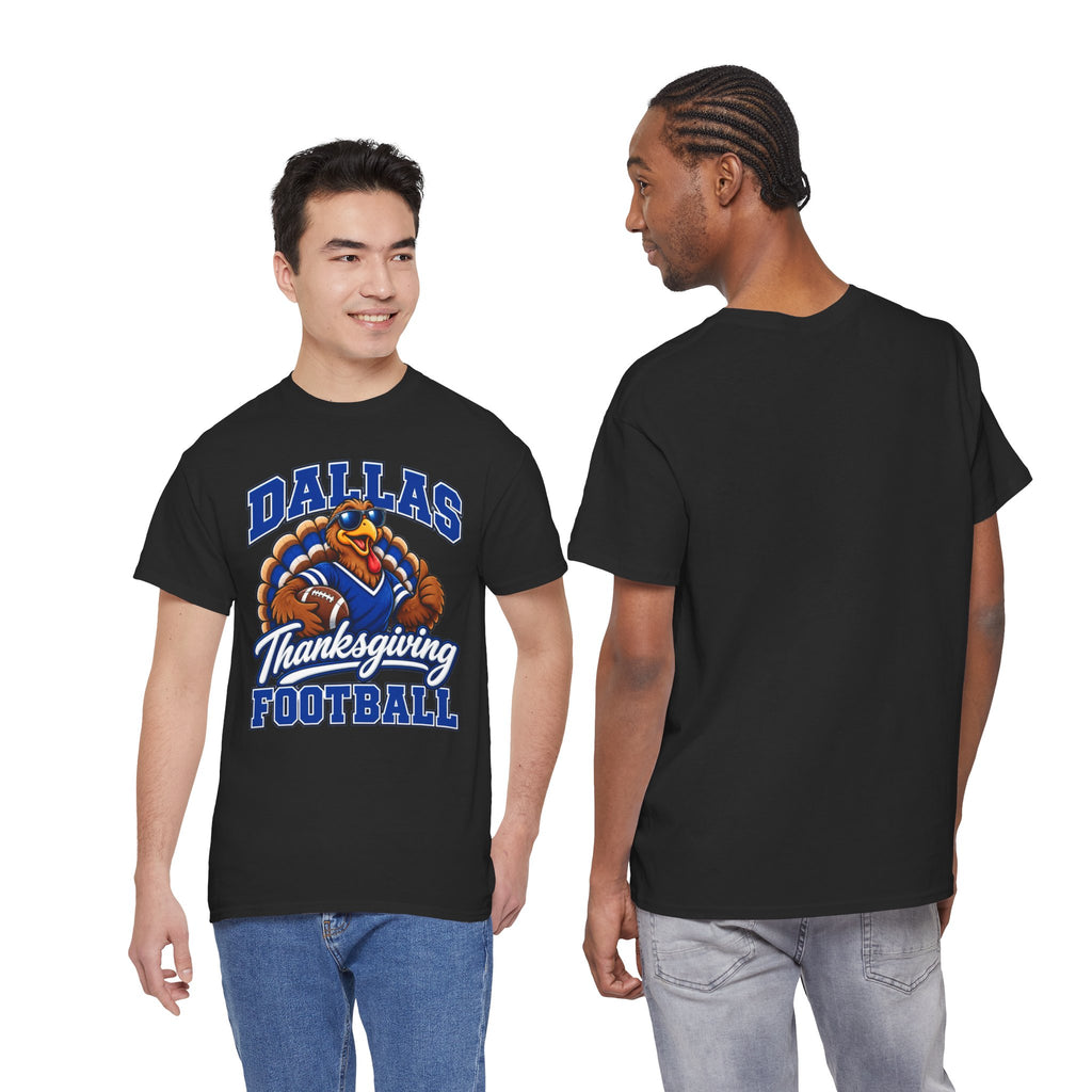 Dallas Thanksgiving Football T-Shirt — Turkey Mascot Game Day Tee