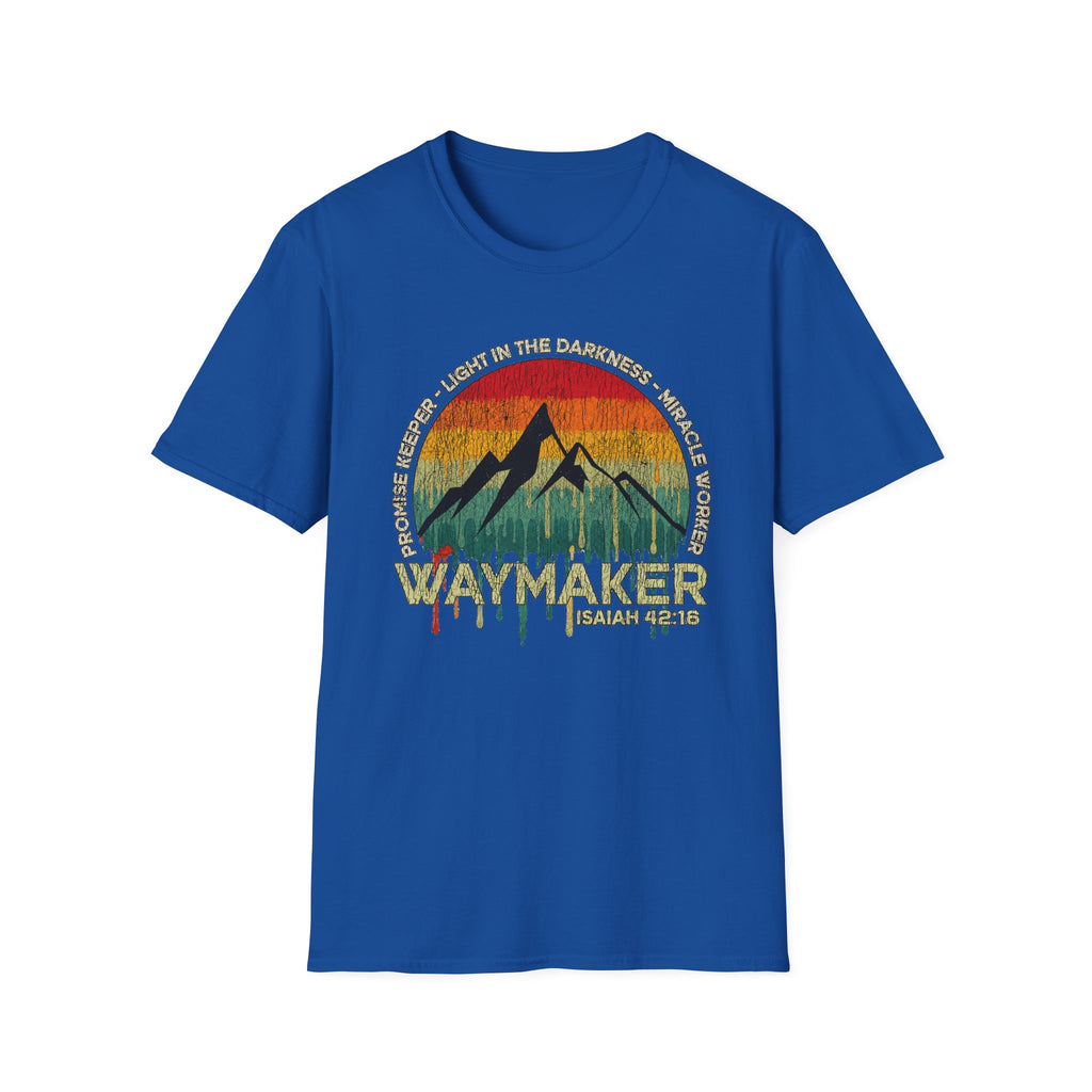 Waymaker Mountain T-Shirt — “Promise Keeper, Light in the Darkness” Christian Graphic Tee