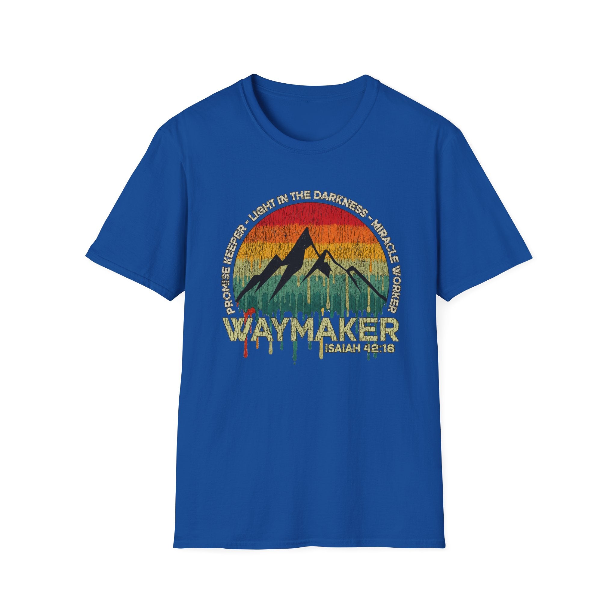Waymaker Mountain T-Shirt — “Promise Keeper, Light in the Darkness” Christian Graphic Tee