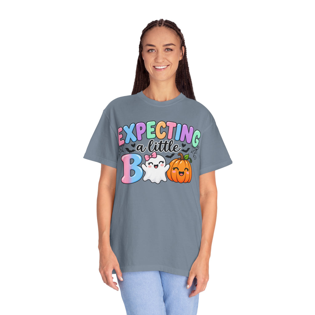 Expecting a Little Boo Maternity T-Shirt — Cute Halloween Pregnancy Tee