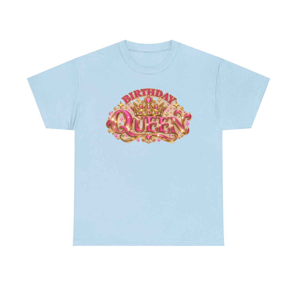Birthday Queen Graphic T-Shirt | Pink & Gold Crown