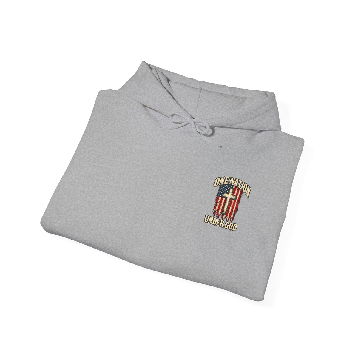 One Nation Under God Patriotic Cross Hoodie
