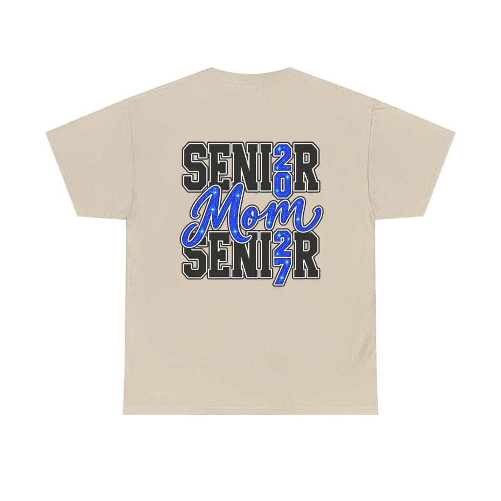Senior Mom 2027 T-Shirt — Back Print Proud Senior Parent Tee