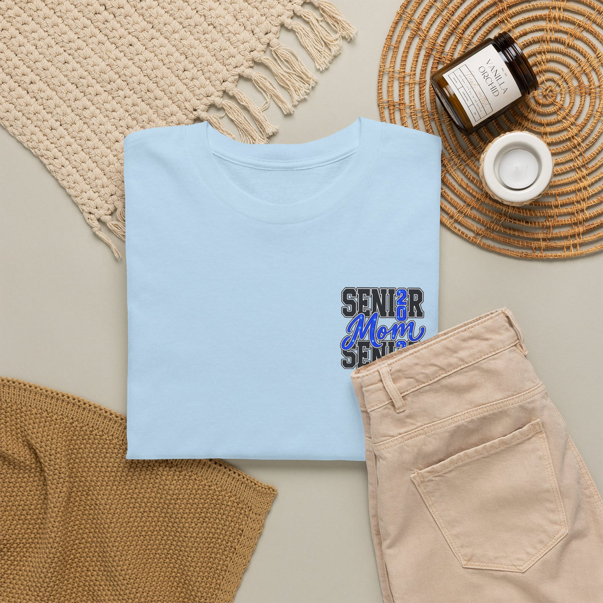 Senior Mom 2027 T-Shirt — Back Print Proud Senior Parent Tee