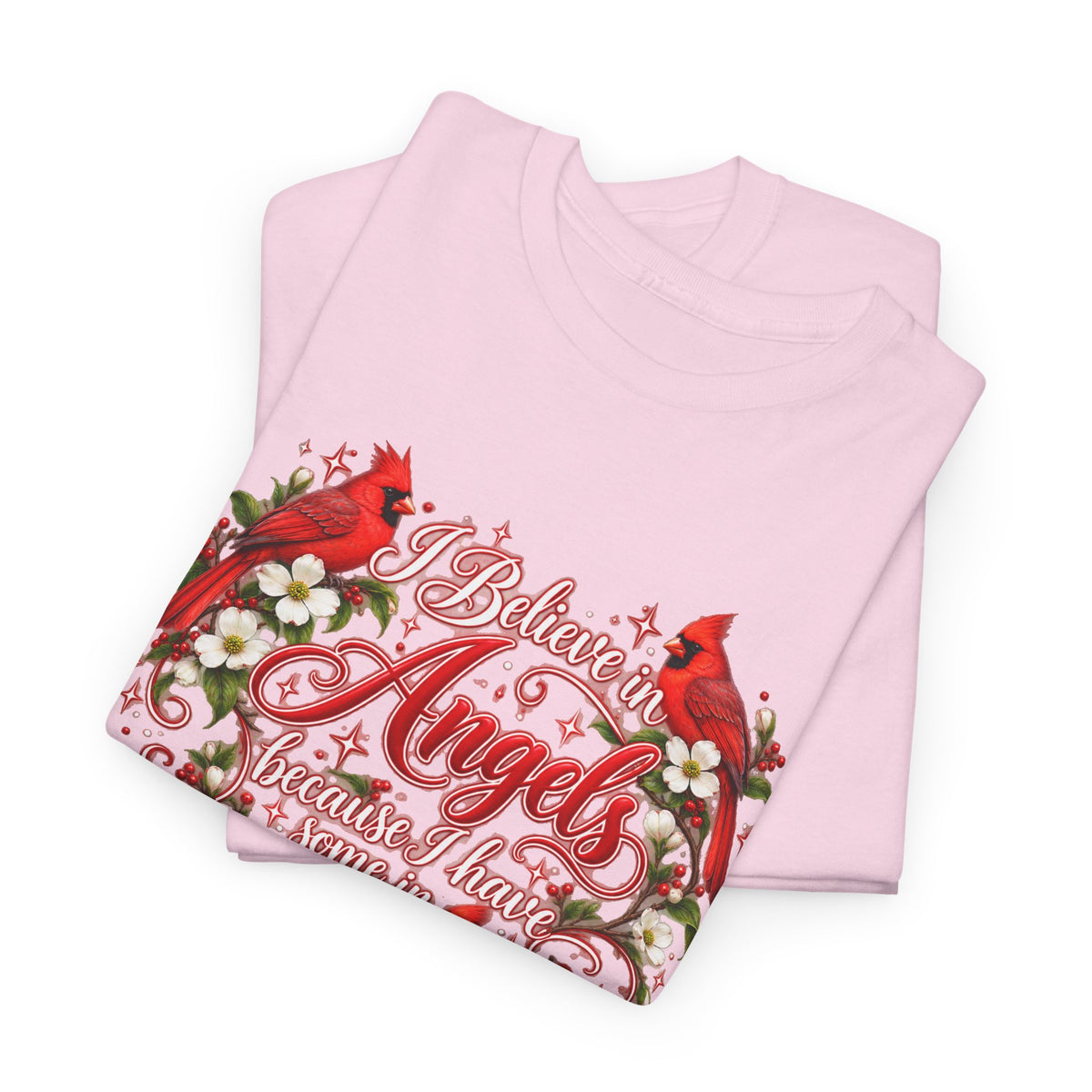 Angels from Heaven Cardinal Christmas T-Shirt