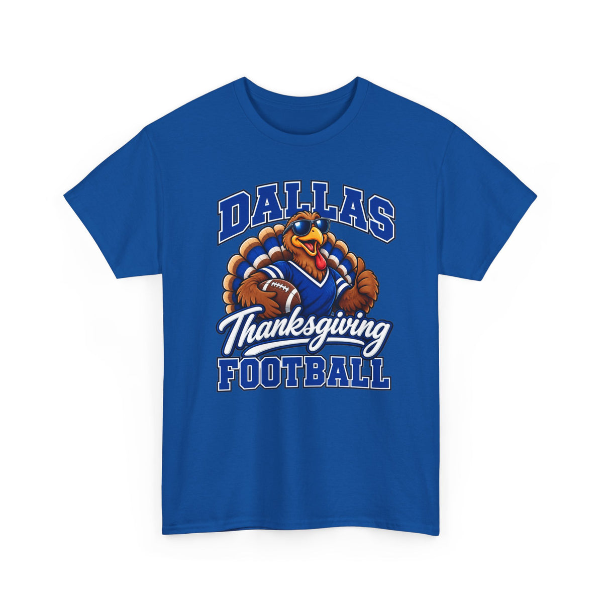 Dallas Thanksgiving Football T-Shirt — Turkey Mascot Game Day Tee