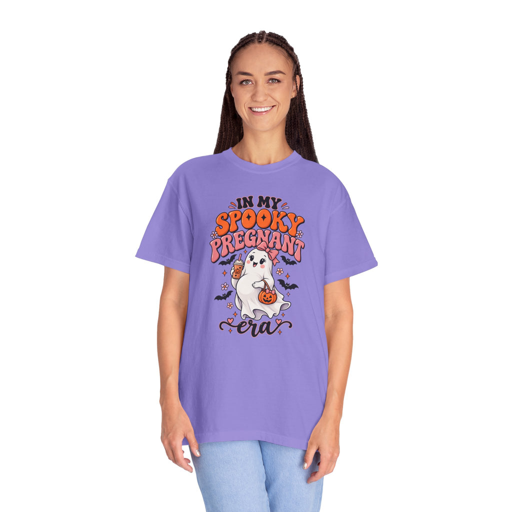 Pregnant Halloween T-Shirt — "In My Spooky Pregnant Era" Cute Ghost Maternity Tee