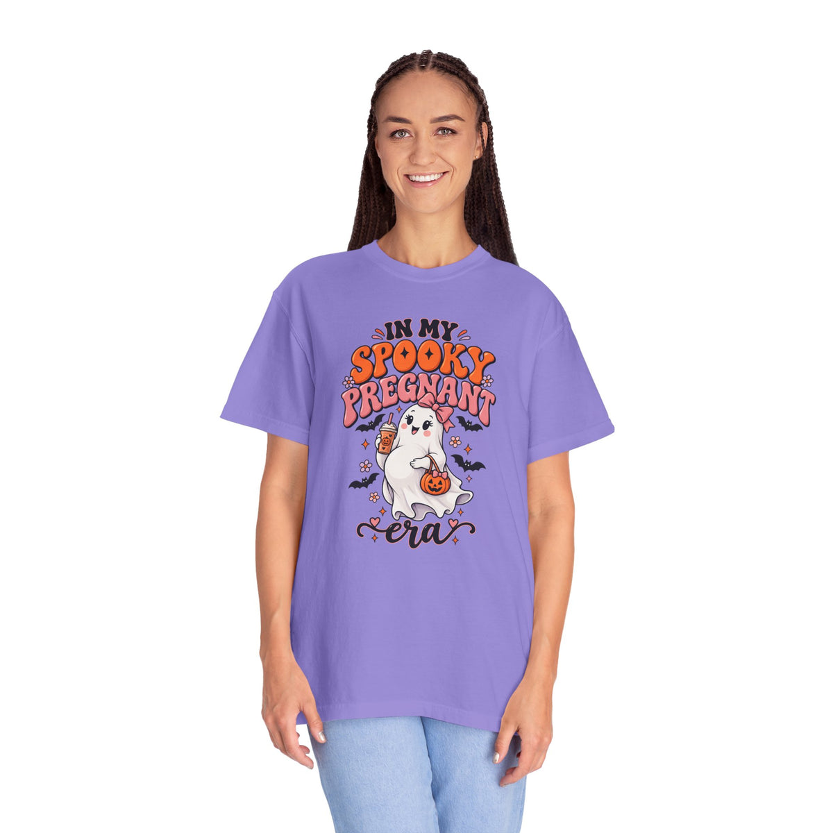 Pregnant Halloween T-Shirt — "In My Spooky Pregnant Era" Cute Ghost Maternity Tee