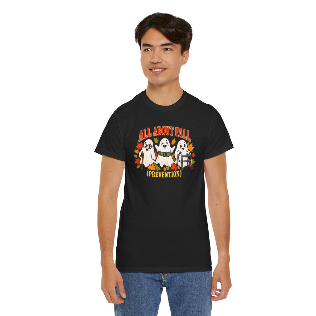 All About Fall (Prevention) Ghost Tee — Cute Halloween Autumn T-Shirt