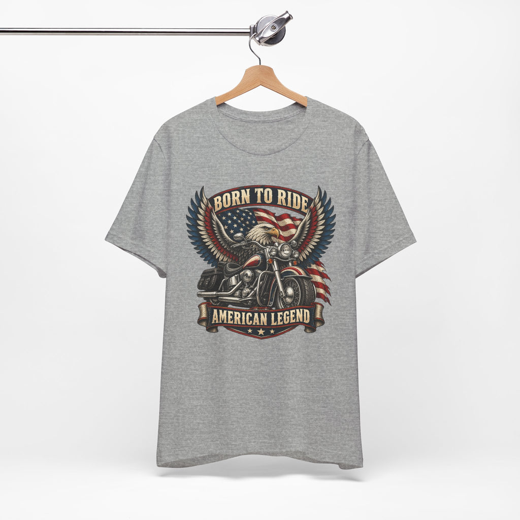 Born to Ride Eagle Motorcycle Tee — American Legend Patriotic T-Shirt