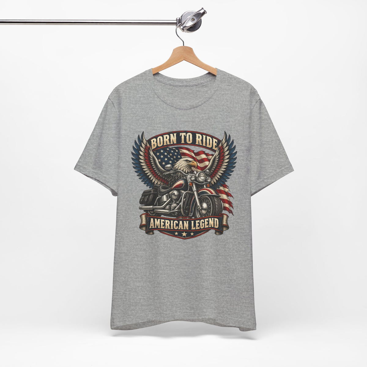 Born to Ride Eagle Motorcycle Tee — American Legend Patriotic T-Shirt